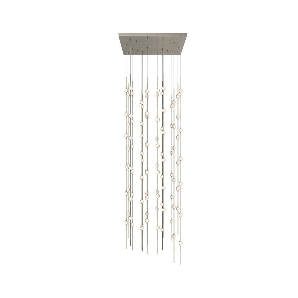 Suspension Constellation Andromeda 24" Carré - Transparent à facettes by Sonneman | Luminaires & cie