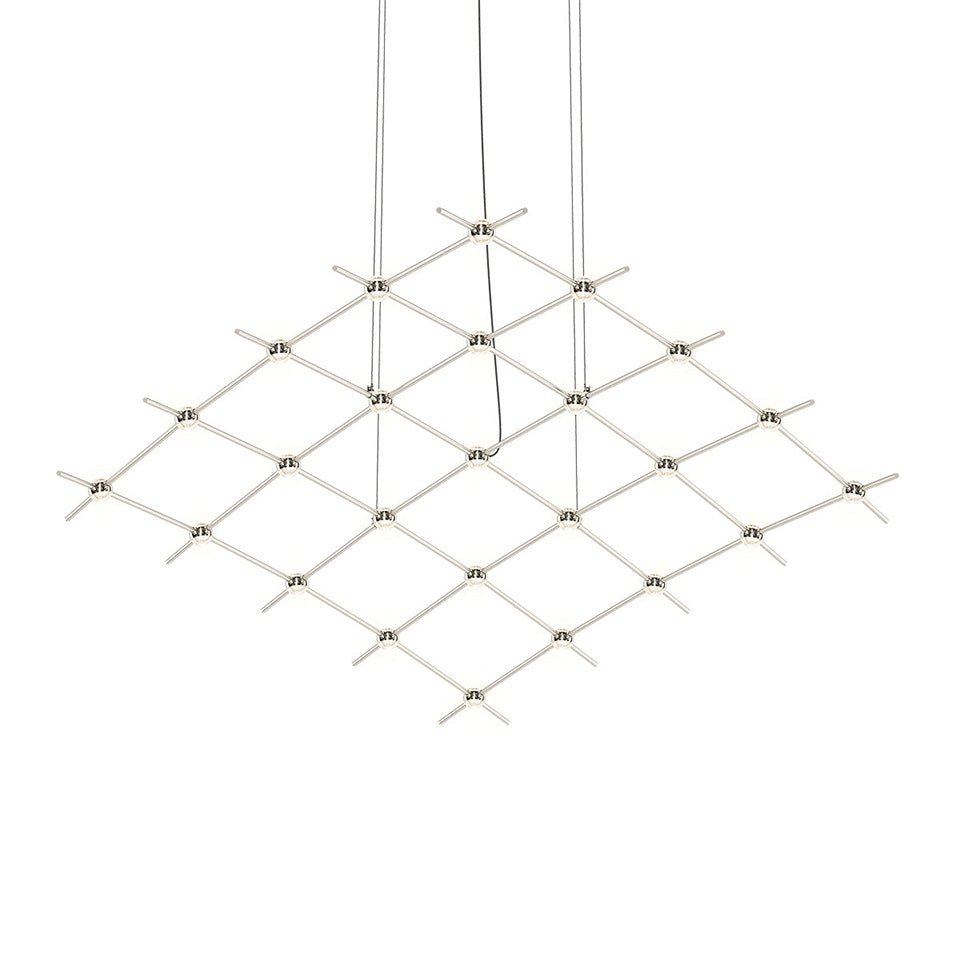 Suspension Constellation Aquarius - Medius Lentille acrylique transparente à facettes by Sonneman | Luminaires & cie