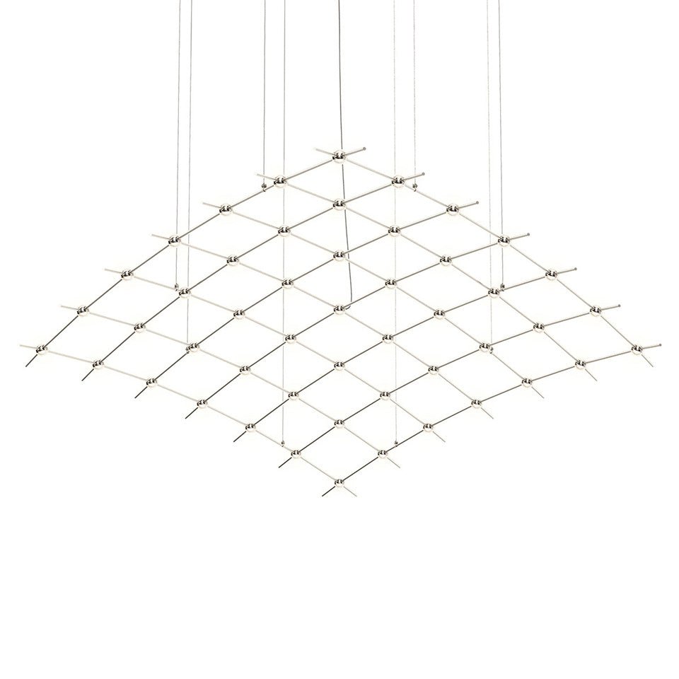 Suspension Constellation Aquarius - Major Lentille acrylique transparente à facettes by Sonneman | Luminaires & cie
