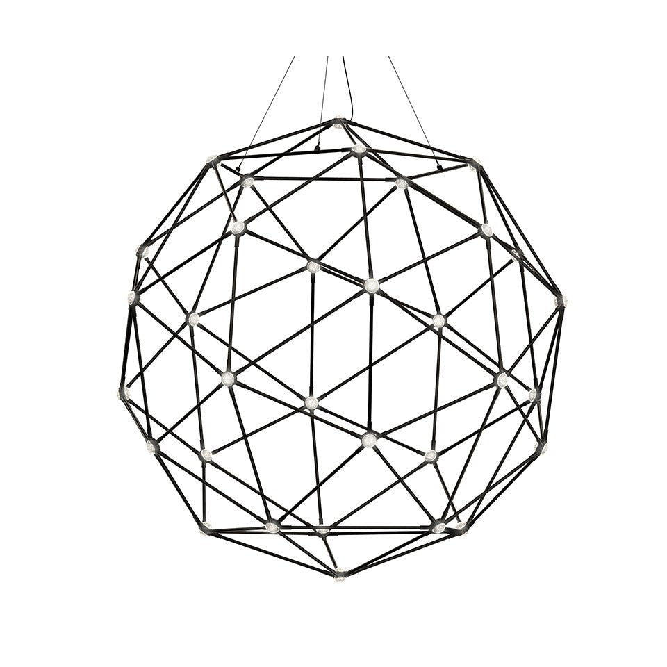 Suspension Constellation Hedron - Nickel noir poli by Sonneman | Luminaires & cie