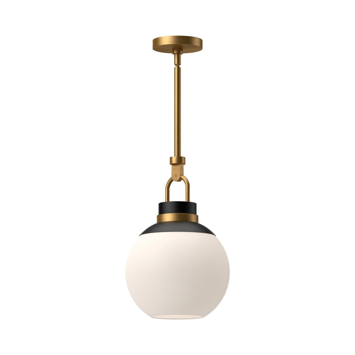 Suspension Copperfield - Or vieilli Verre opal 11 7/8" by Alora Lighting | Luminaires & cie