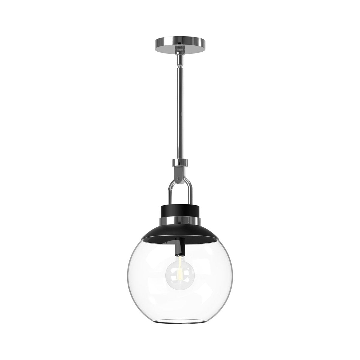 Suspension Copperfield - Chrome Verre transparent 11 7/8" by Alora Lighting | Luminaires & cie