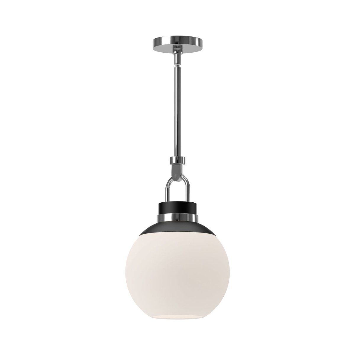 Suspension Copperfield - Chrome Verre opal 11 7/8" by Alora Lighting | Luminaires & cie