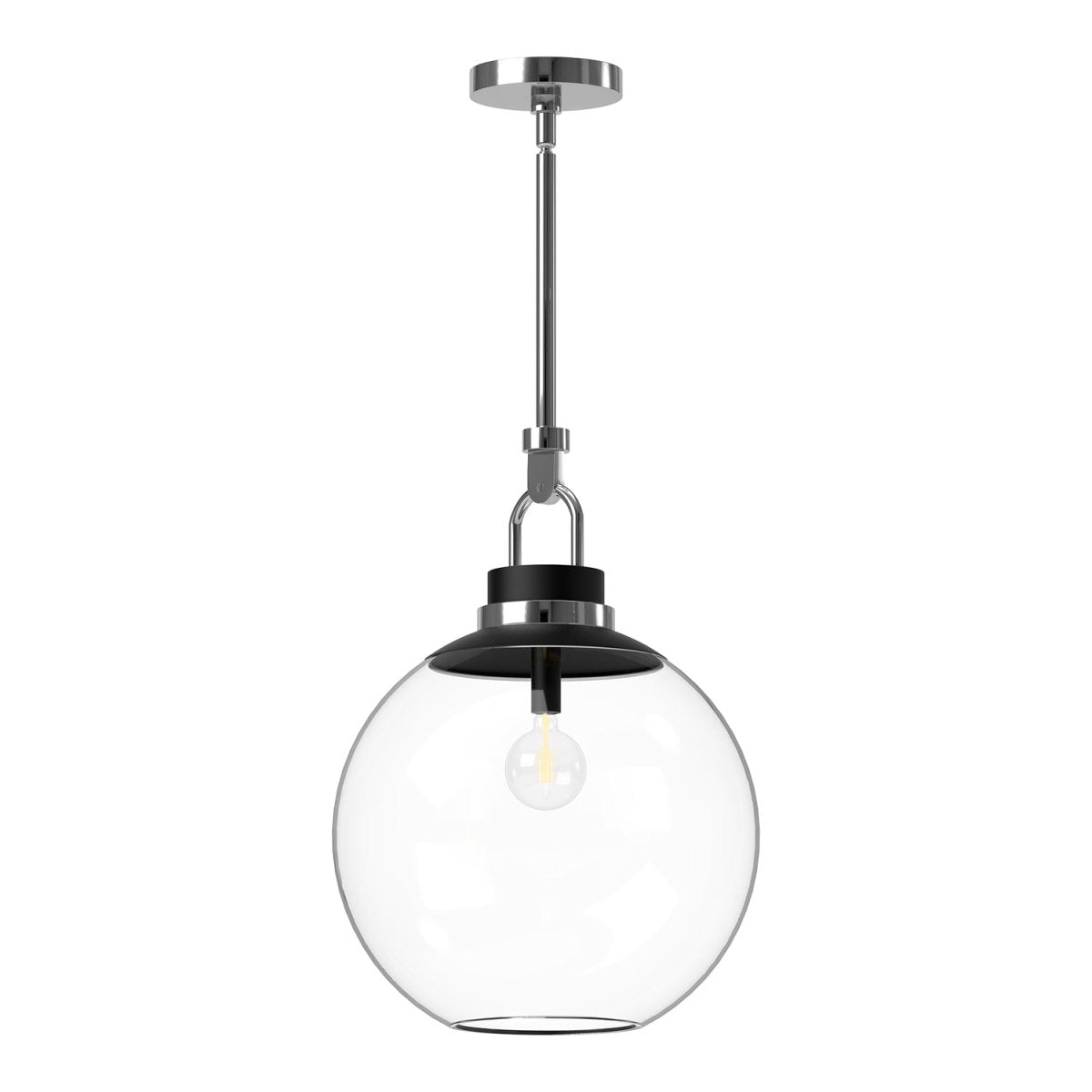 Suspension Copperfield - Chrome Verre transparent 15 3/4" by Alora Lighting | Luminaires & cie