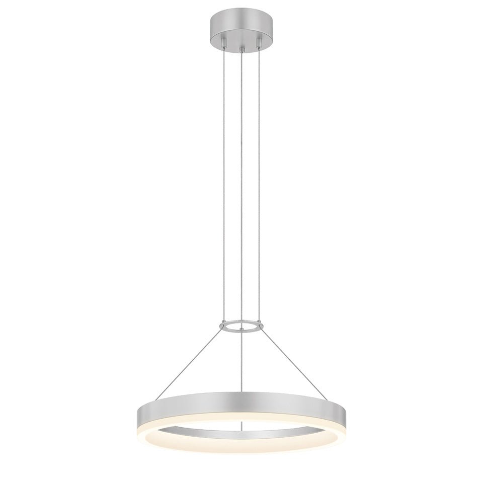 Suspension Corona - Aluminium satiné brillant 15.75" by Sonneman | Luminaires & cie