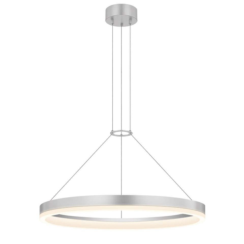 Suspension Corona - Aluminium satiné brillant 23.75" by Sonneman | Luminaires & cie