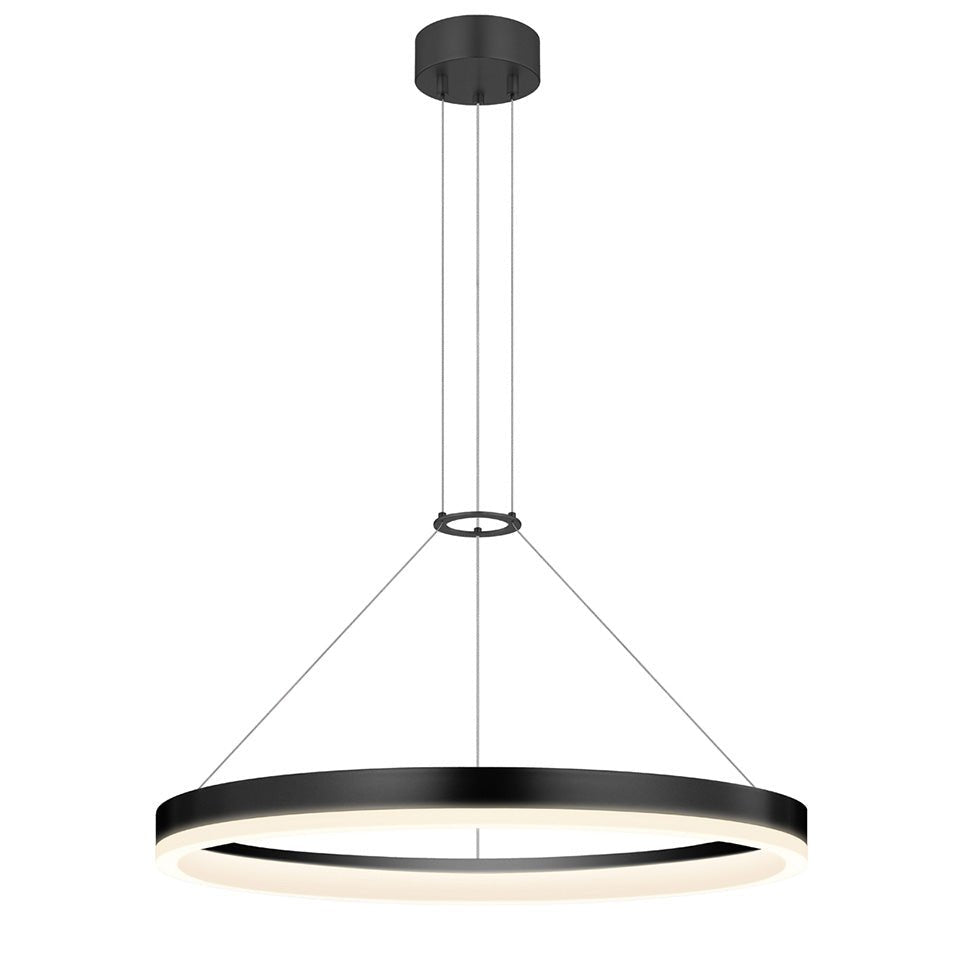Suspension Corona - Noir Satiné 23.75" by Sonneman | Luminaires & cie