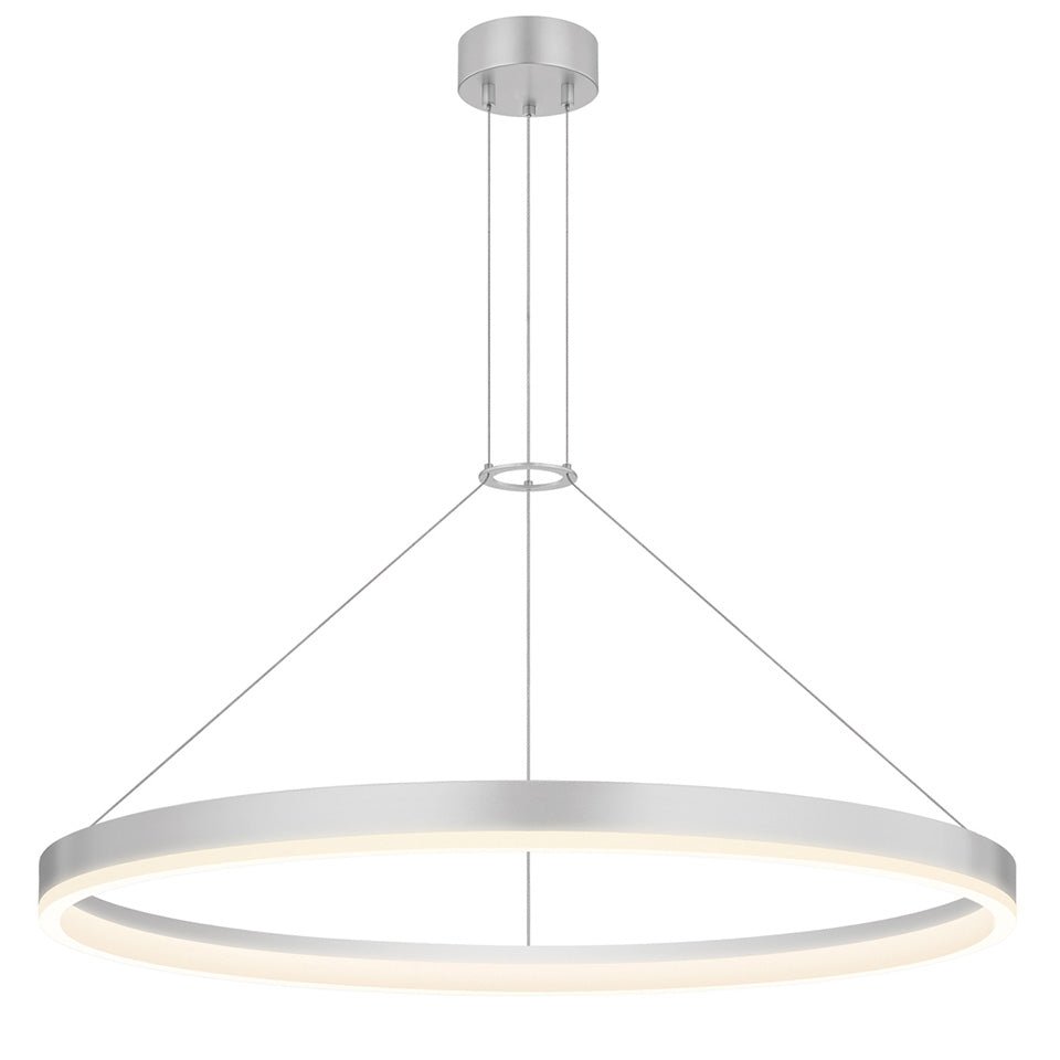Suspension Corona - Aluminium satiné brillant 31.5" by Sonneman | Luminaires & cie
