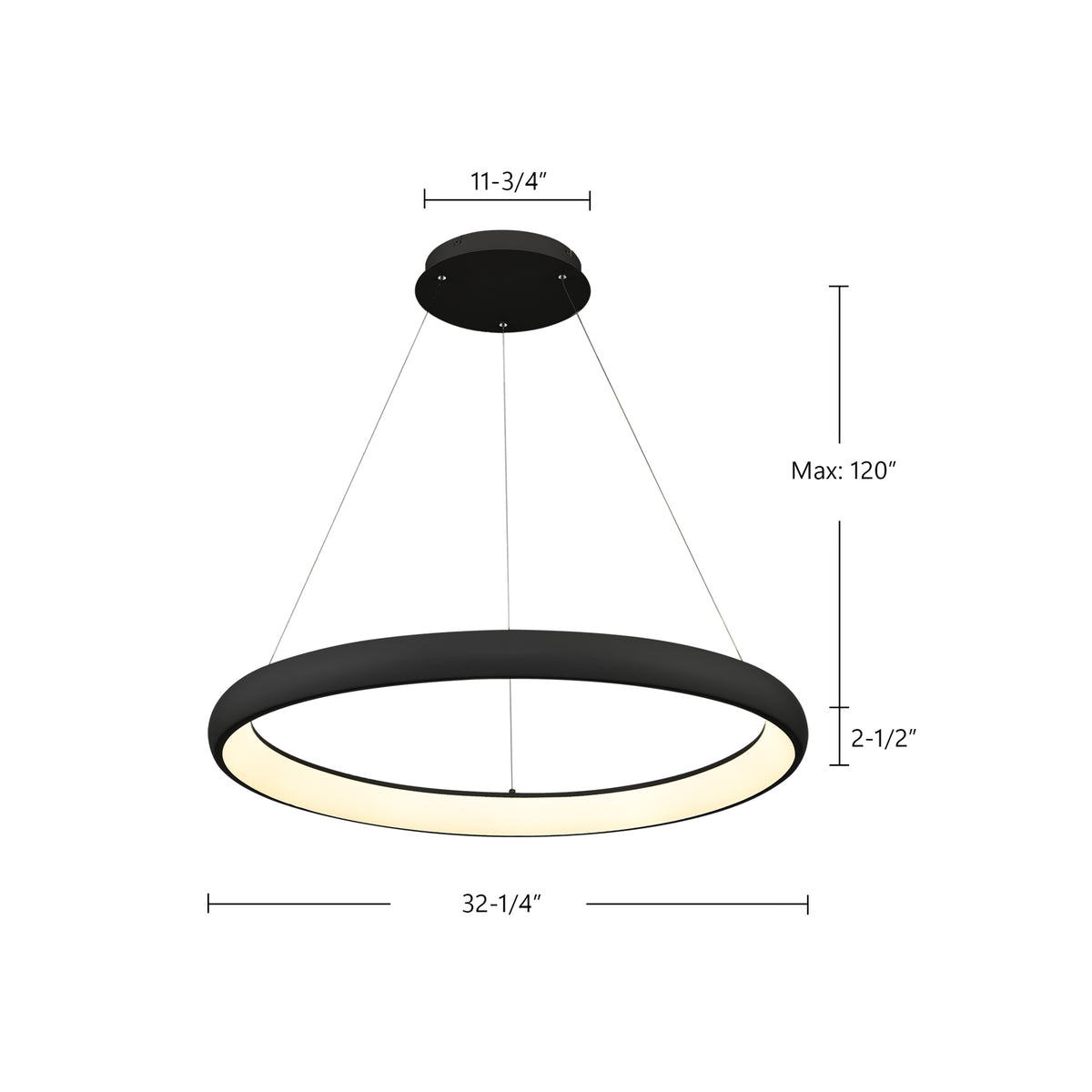 Suspension Cortana Blanc, 32 1/4" – vue 4