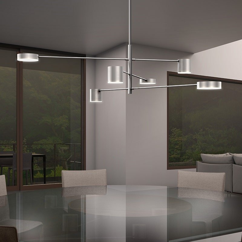 Suspension Counterpoint - Blanc satiné by Sonneman | Luminaires & cie