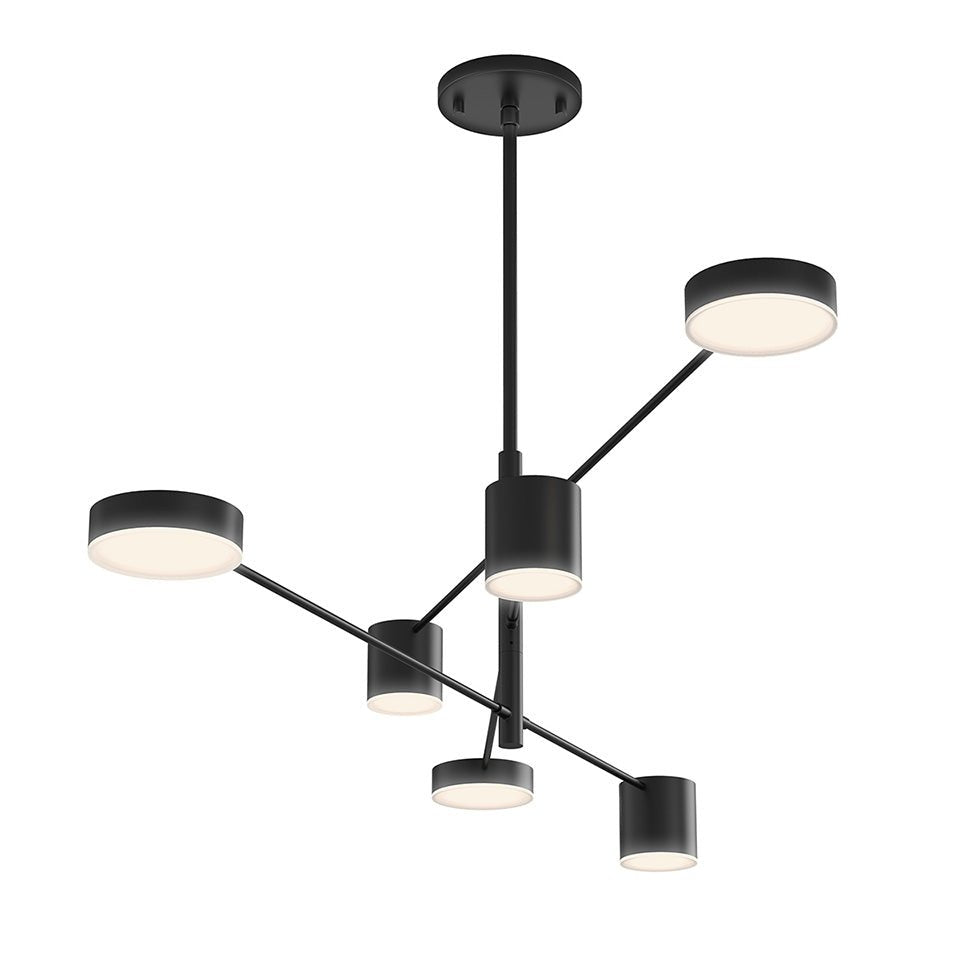 Suspension Counterpoint - Noir Satiné by Sonneman | Luminaires & cie