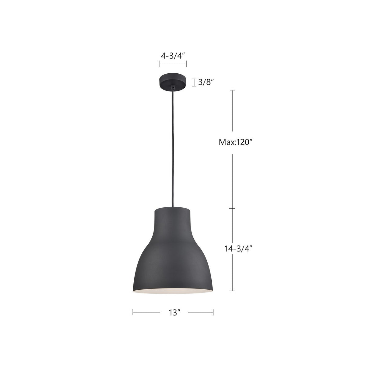 Suspension Cradle Noir, 13" – vue 2