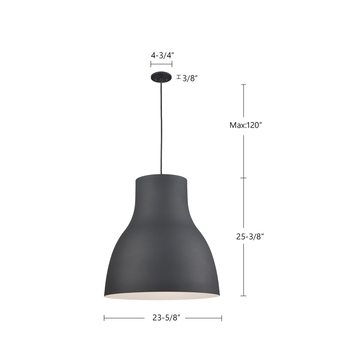 Suspension Cradle Noir, 23 5/8" – vue 4