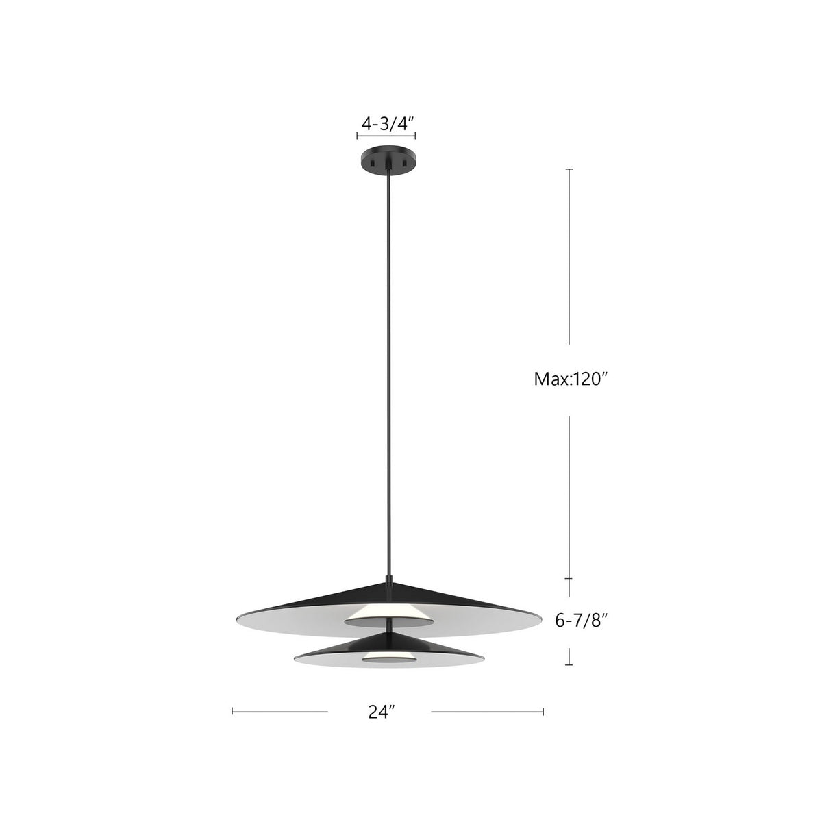 Suspension Cruz Verre givré – vue 2