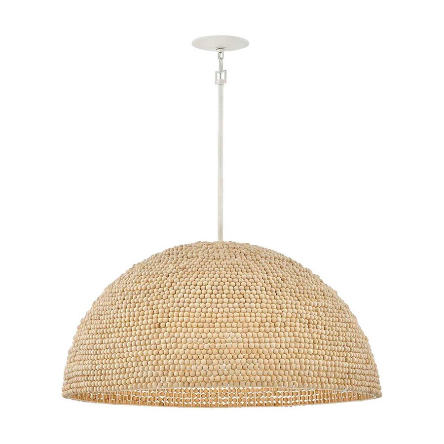 Suspension Dalia - Blanc et bois naturel 35" by Hinkley | Luminaires & cie
