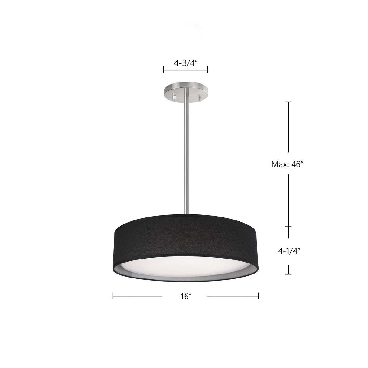 Suspension Dalton Beige, 16" – vue 3