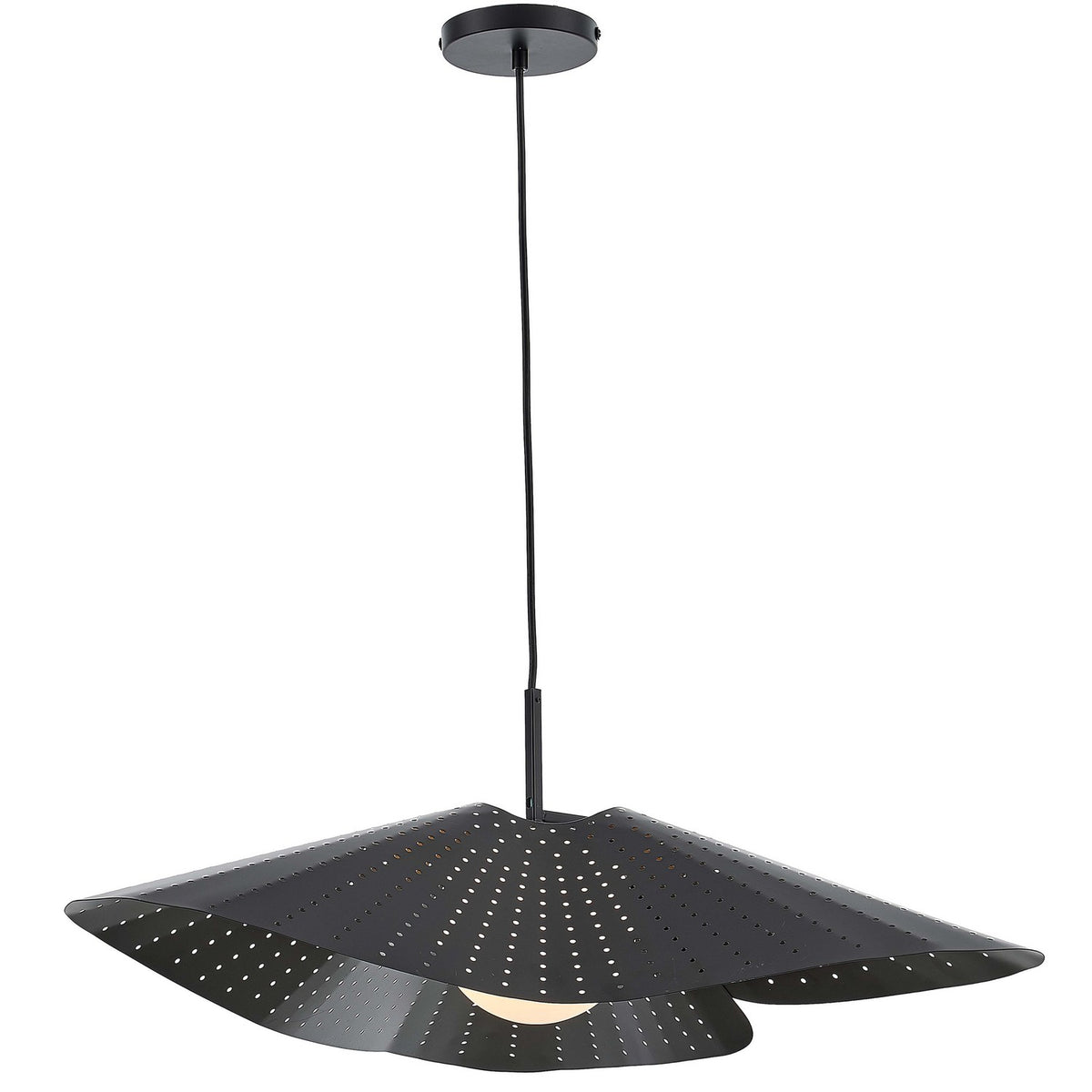 Suspension Darby Noir mat – vue 2