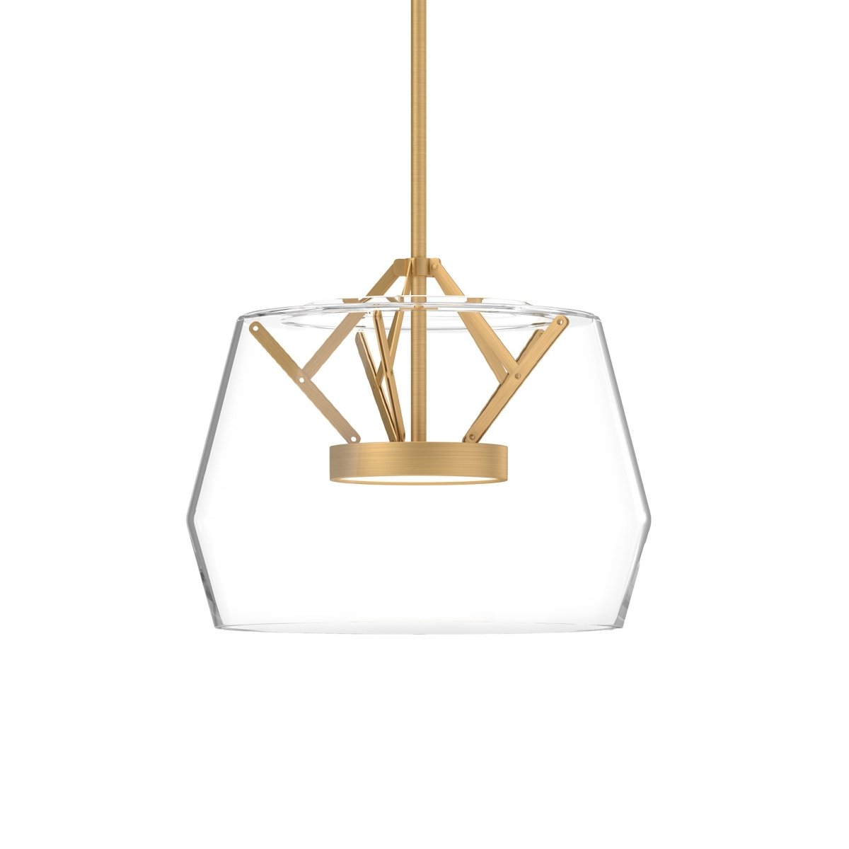 Suspension Deco - Or transparent / brossé 11 3/4" by Kuzco Lighting | Luminaires & cie