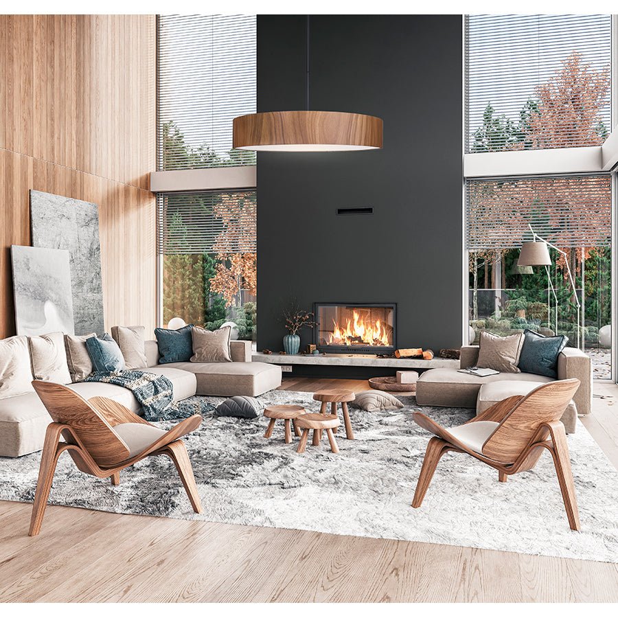 Suspension Dexter - Textures de bois 22" by Canarm | Luminaires & cie