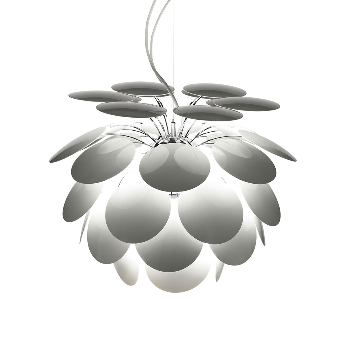 Suspension Discoco - Blanc brillant Discocó 88 (34.5") by Marset | Luminaires & cie