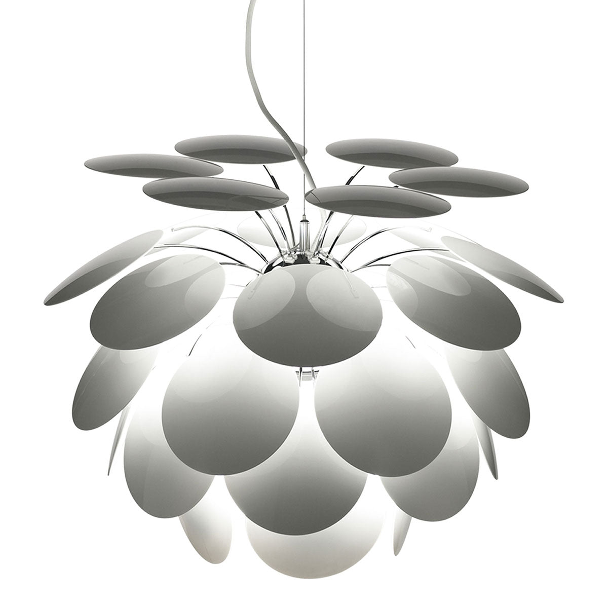 Suspension Discoco - Blanc brillant Discocó 132 ( 52") by Marset | Luminaires & cie