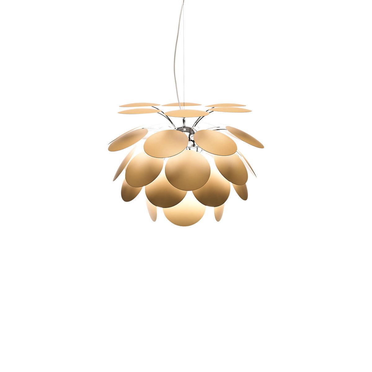 Suspension Discoco - Beige mat Discocó 35 (14") by Marset | Luminaires & cie