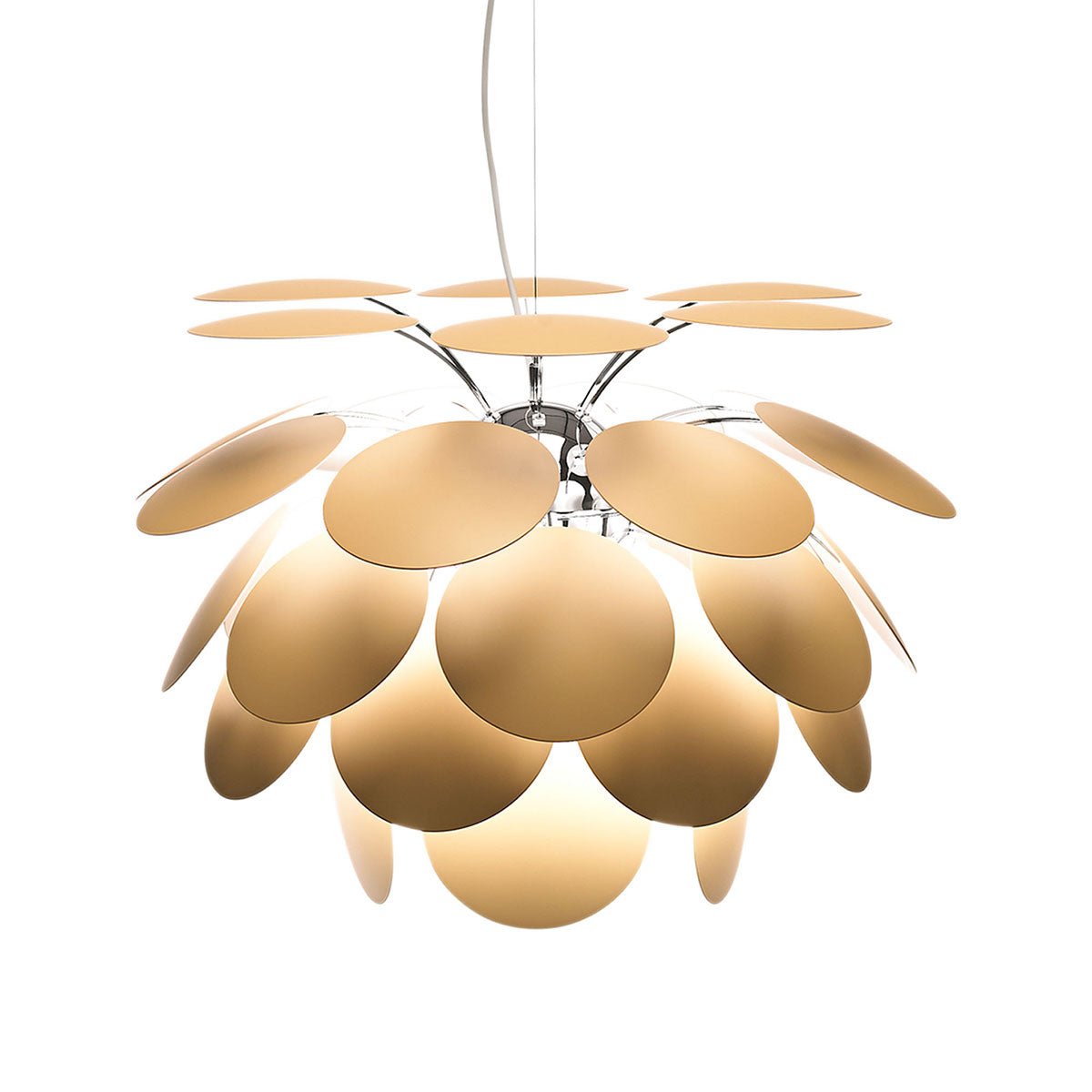 Suspension Discoco - Beige mat Discocó 88 (34.5") by Marset | Luminaires & cie