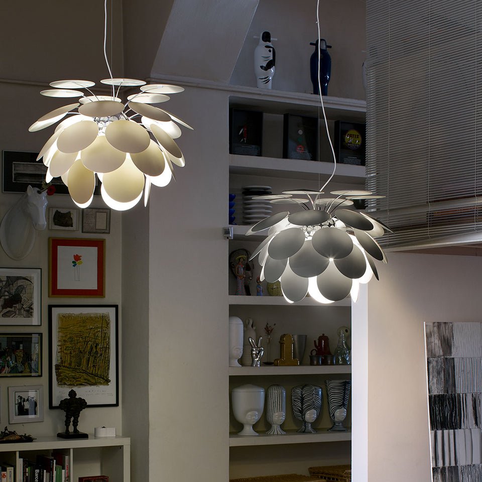 Suspension Discoco - Gris mat Discocó 132 ( 52") by Marset | Luminaires & cie