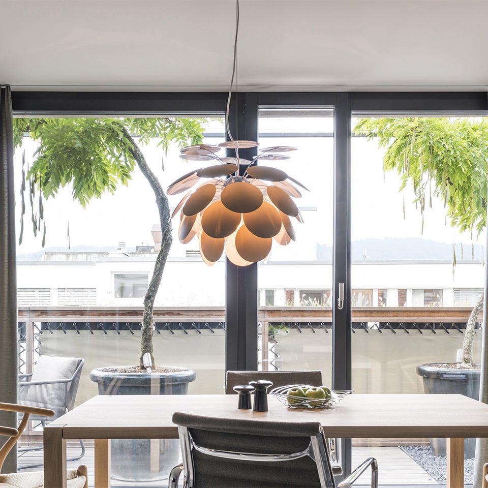 Suspension Discoco - Gris mat Discocó 132 ( 52") by Marset | Luminaires & cie