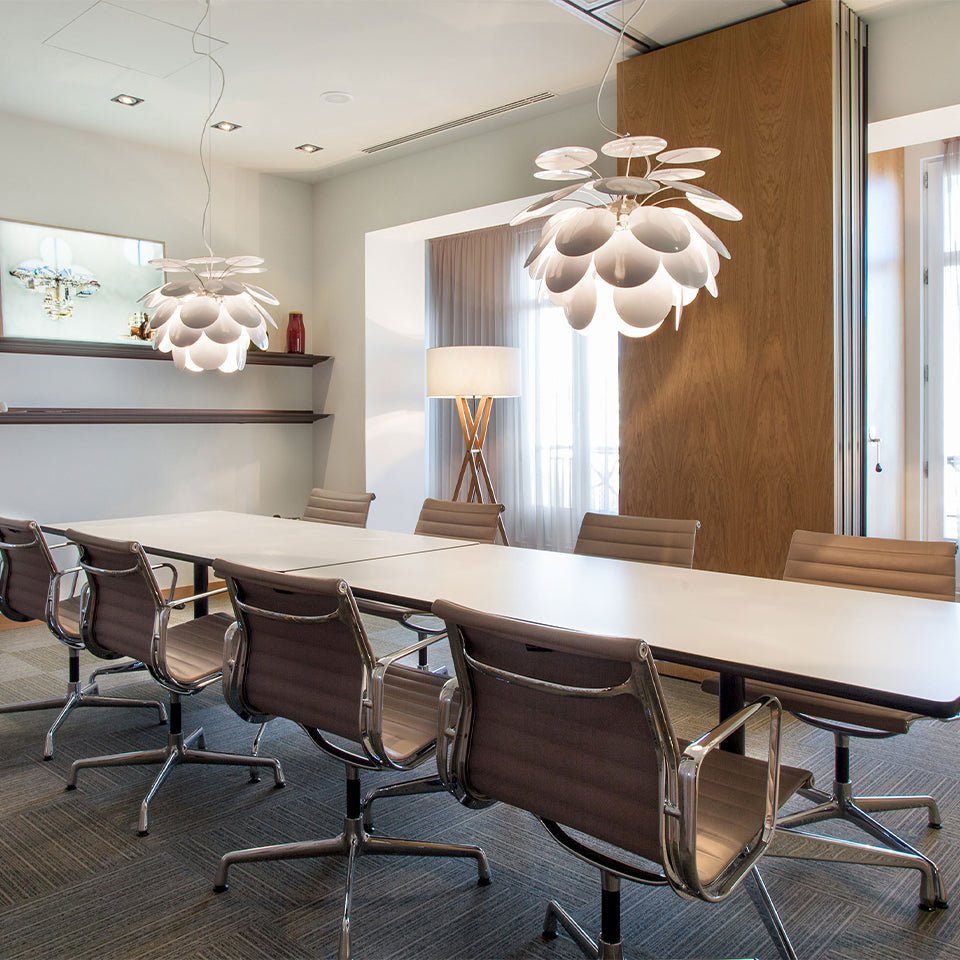 Suspension Discoco - Gris mat Discocó 132 ( 52") by Marset | Luminaires & cie