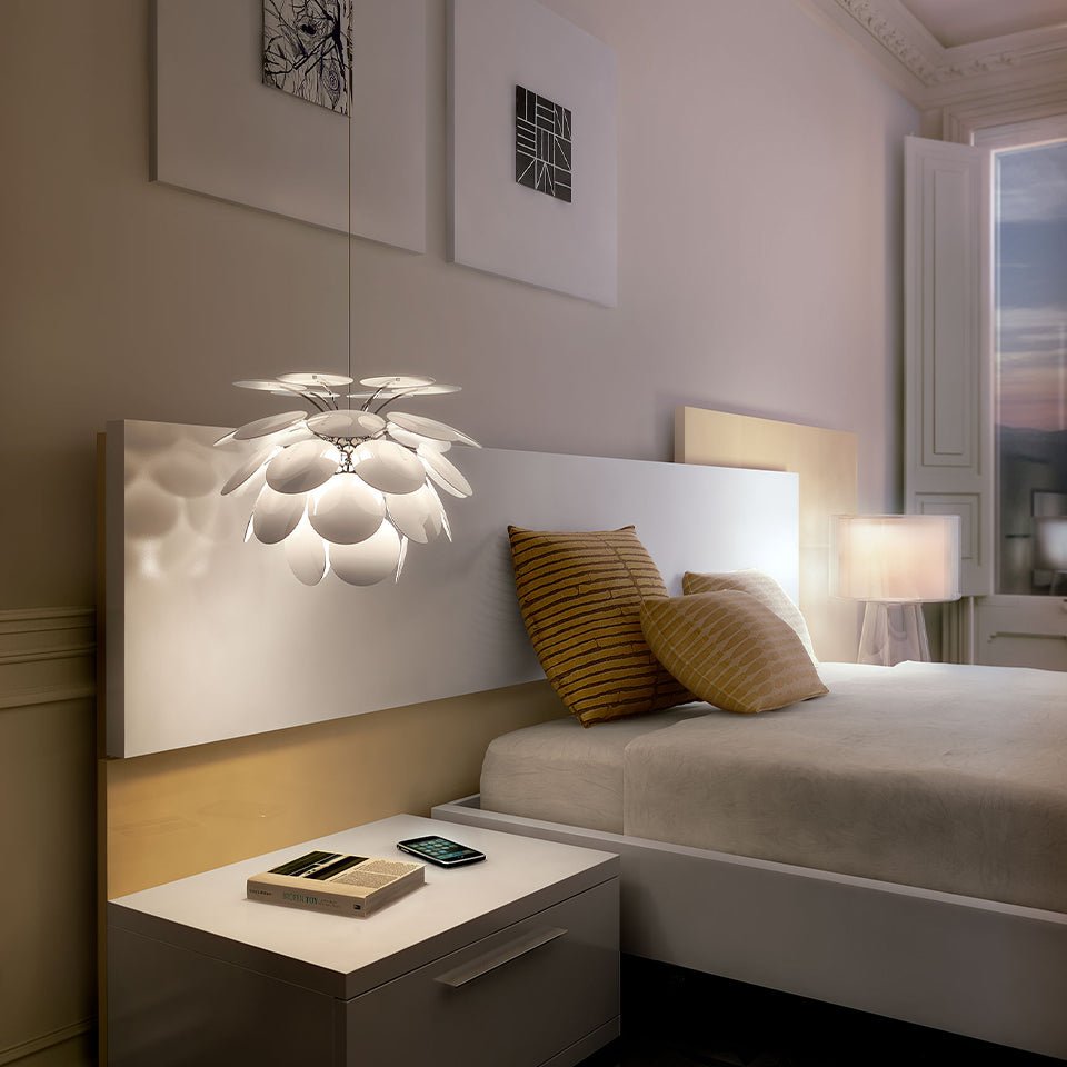 Suspension Discoco - Gris mat Discocó 132 ( 52") by Marset | Luminaires & cie