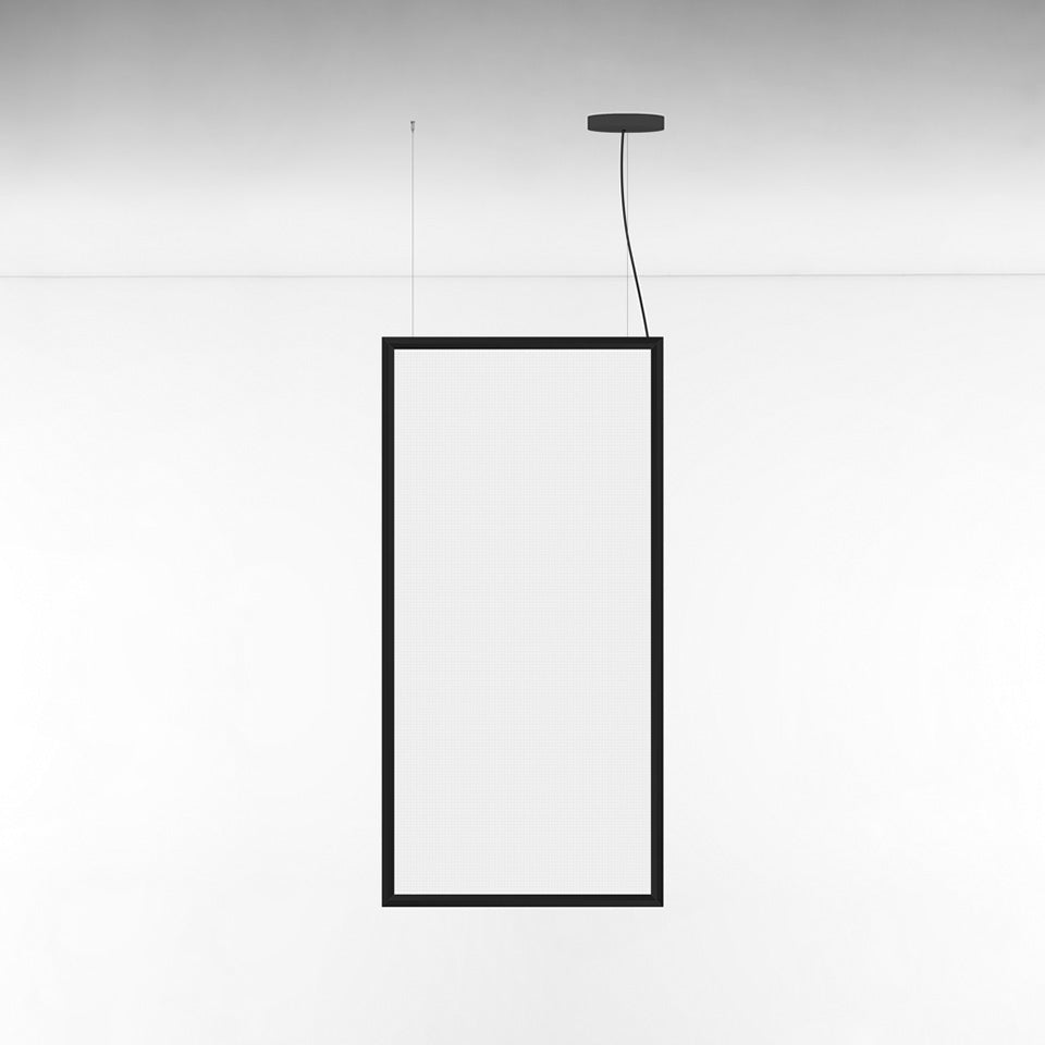 Suspension Discovery Space - Noir Rectangle 30" x 58" by Artemide | Luminaires & cie
