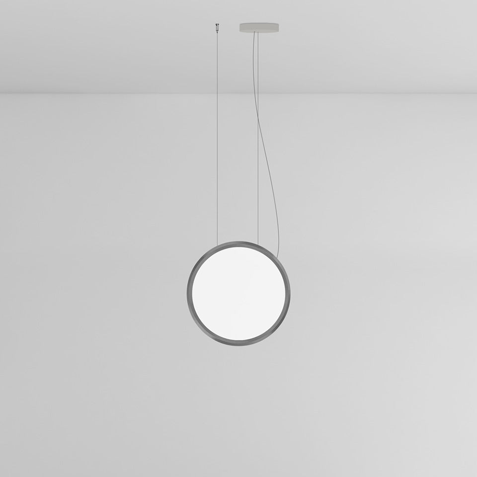 Suspension Discovery Vertical - Aluminium poli 28" Long (19pi) by Artemide | Luminaires & cie