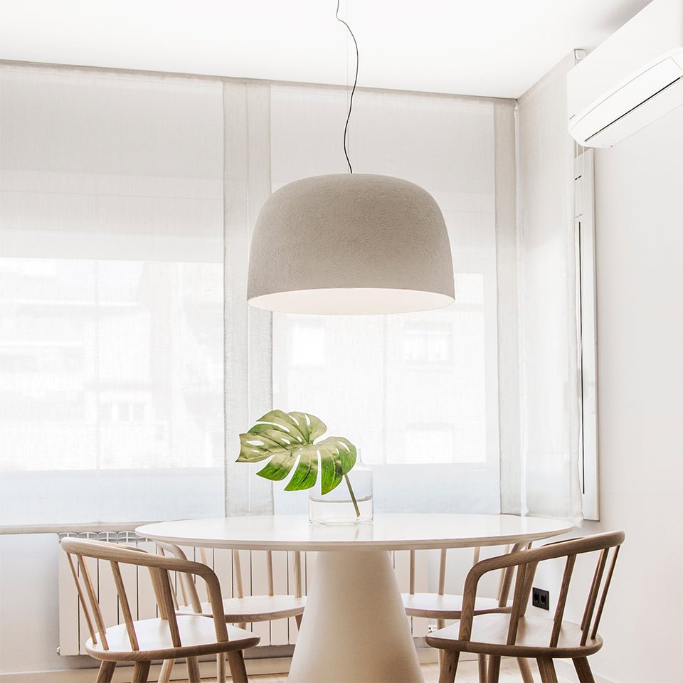 Suspension Djembé - Blanc Djembé 65.45 (25.5"Ø x 17.75") TRIAC by Marset | Luminaires & cie