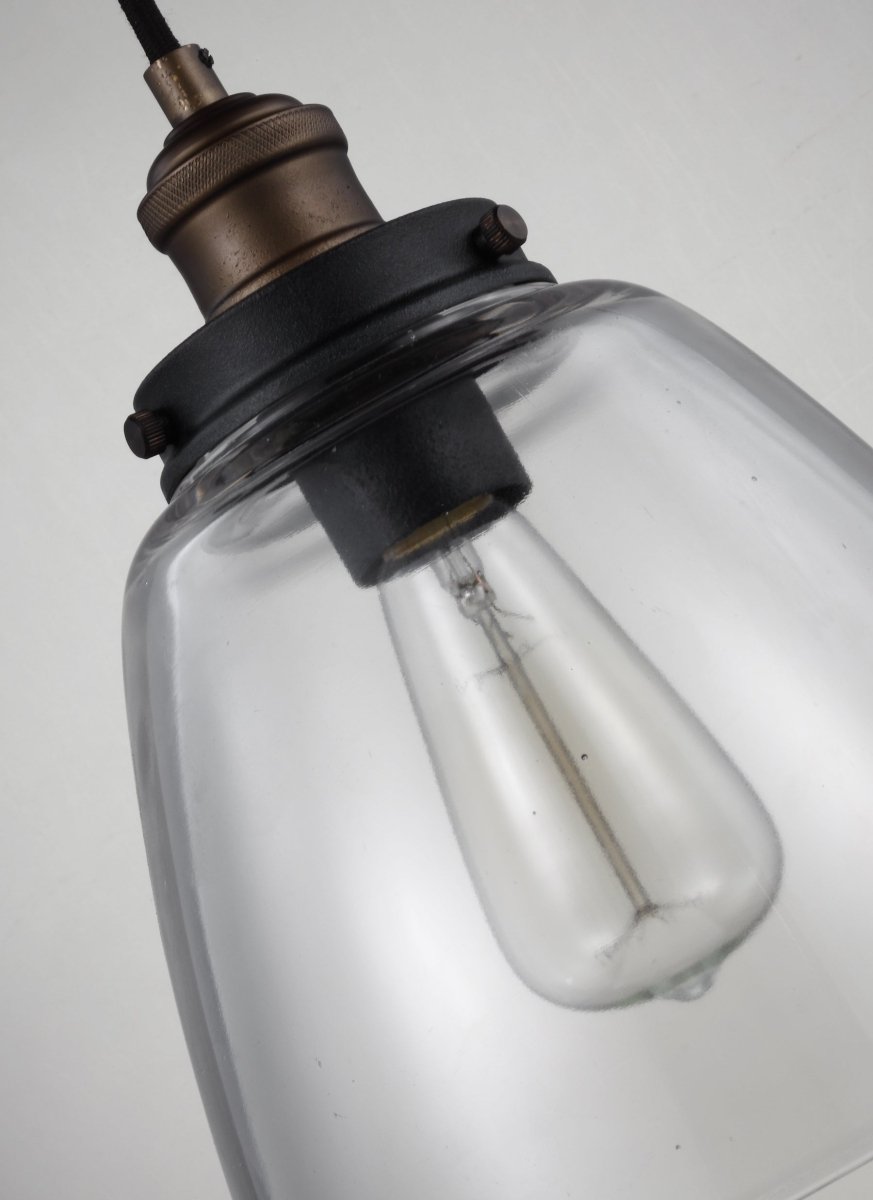 Suspension Dome Baskin - En laiton âgé peint / zinc sombre by Visual Comfort Studio | Luminaires & cie