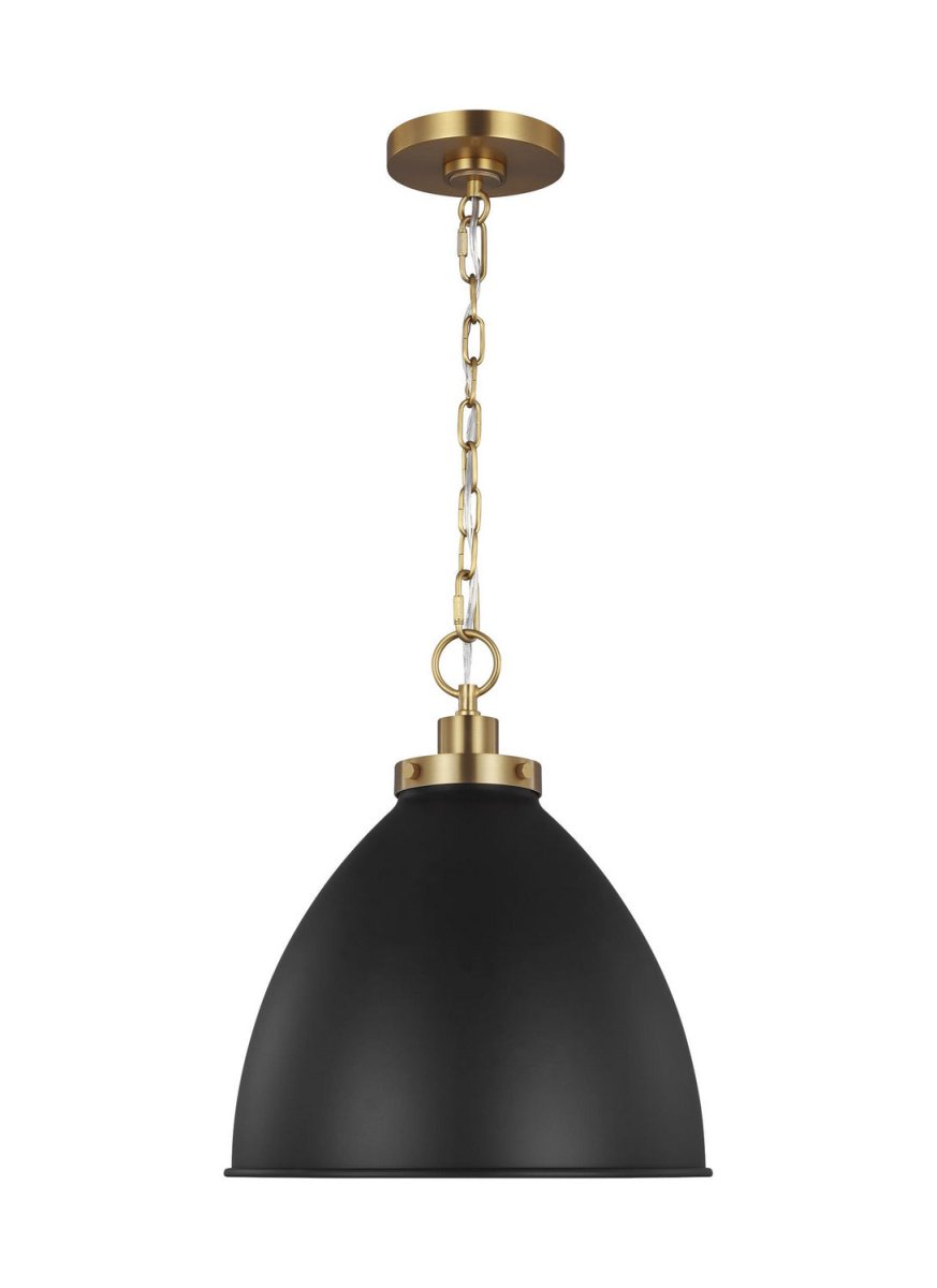 Suspension dôme Wellfleet - Laiton bruni Noir minuit 13 1/2" by Visual Comfort Studio | Luminaires & cie