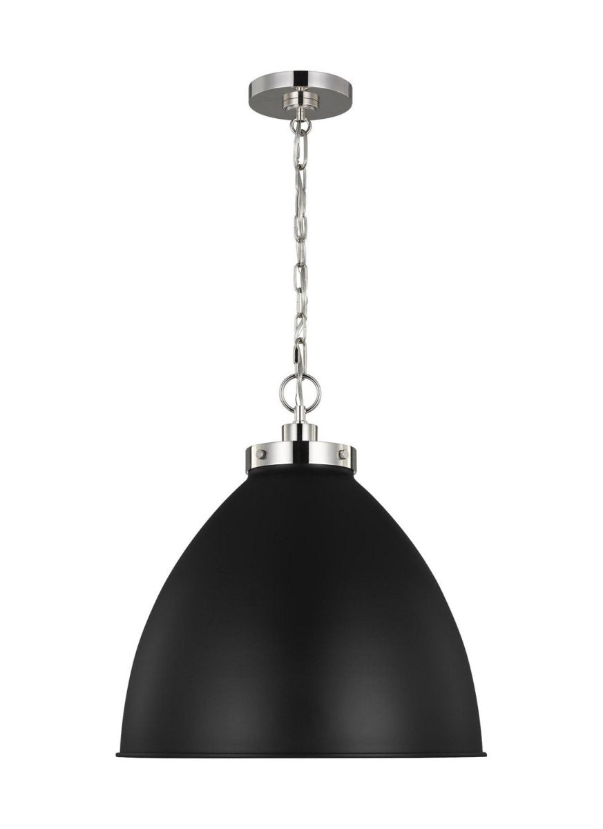 Suspension dôme Wellfleet - Nickel poli Noir minuit 17 1/2" by Visual Comfort Studio | Luminaires & cie