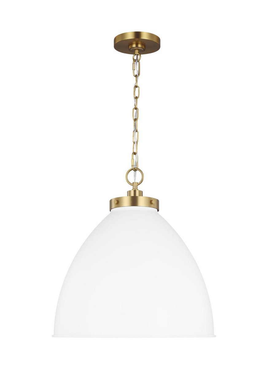 Suspension dôme Wellfleet - Laiton bruni Blanc mat 17 1/2" by Visual Comfort Studio | Luminaires & cie