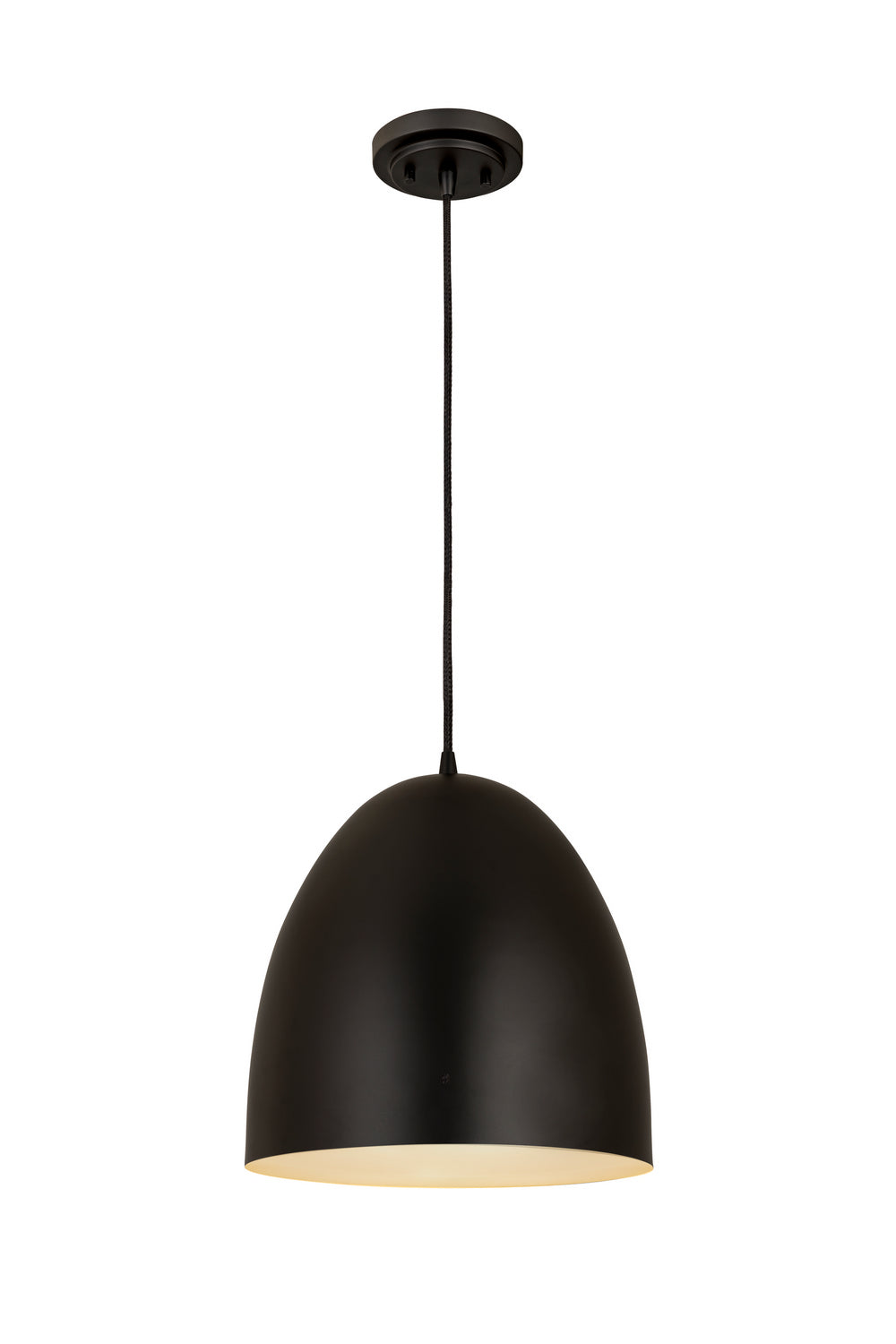 Suspension dôme Z-Studio Noir satiné, 12" – vue 2