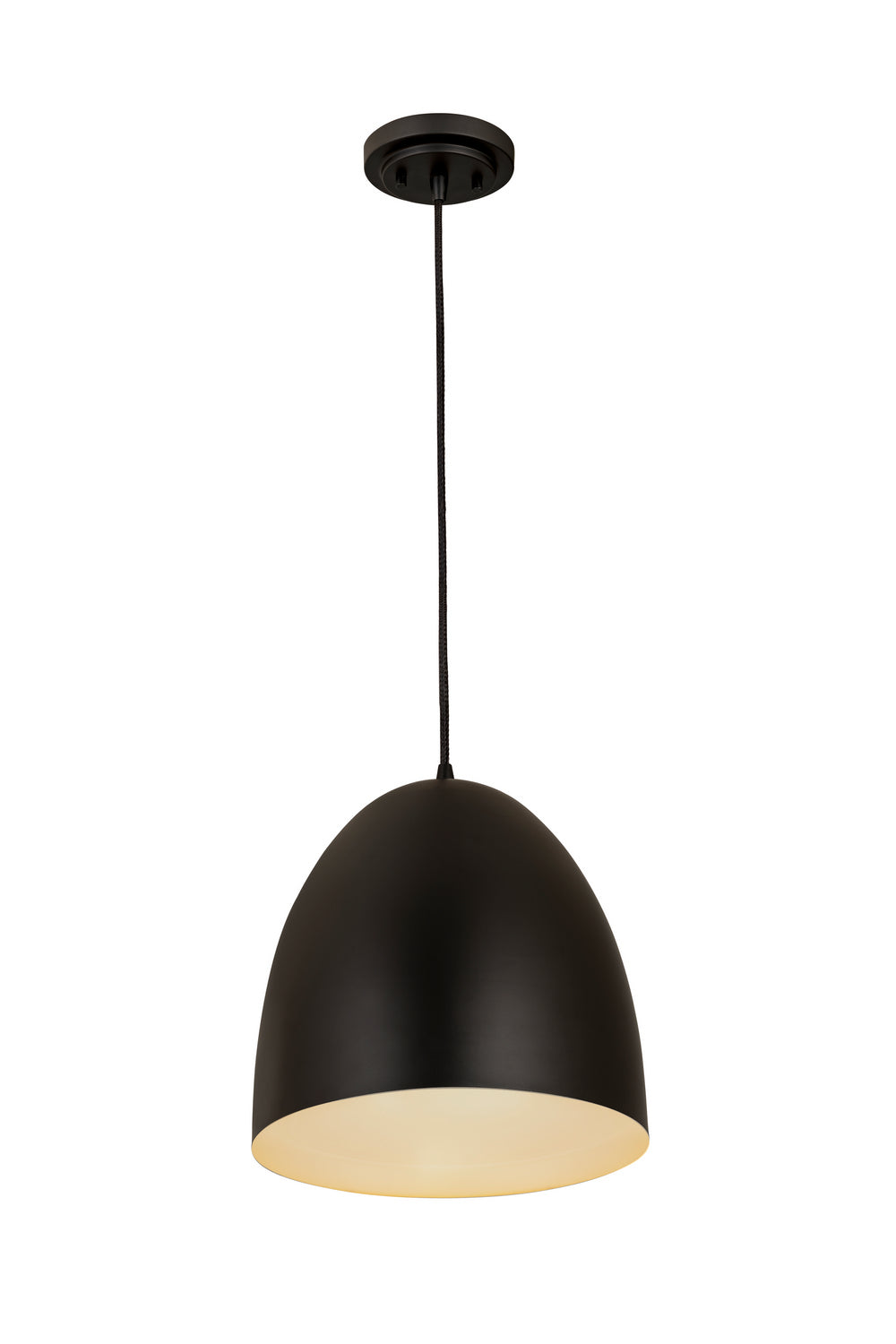 Suspension dôme Z-Studio Noir satiné, 12" – vue 3
