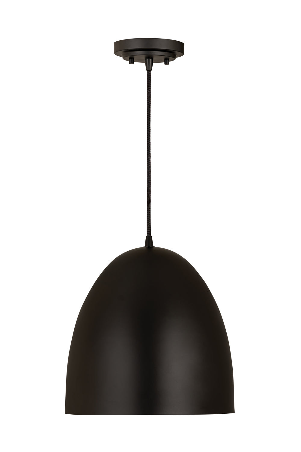 Suspension dôme Z-Studio Noir satiné, 12" – Z-Lite