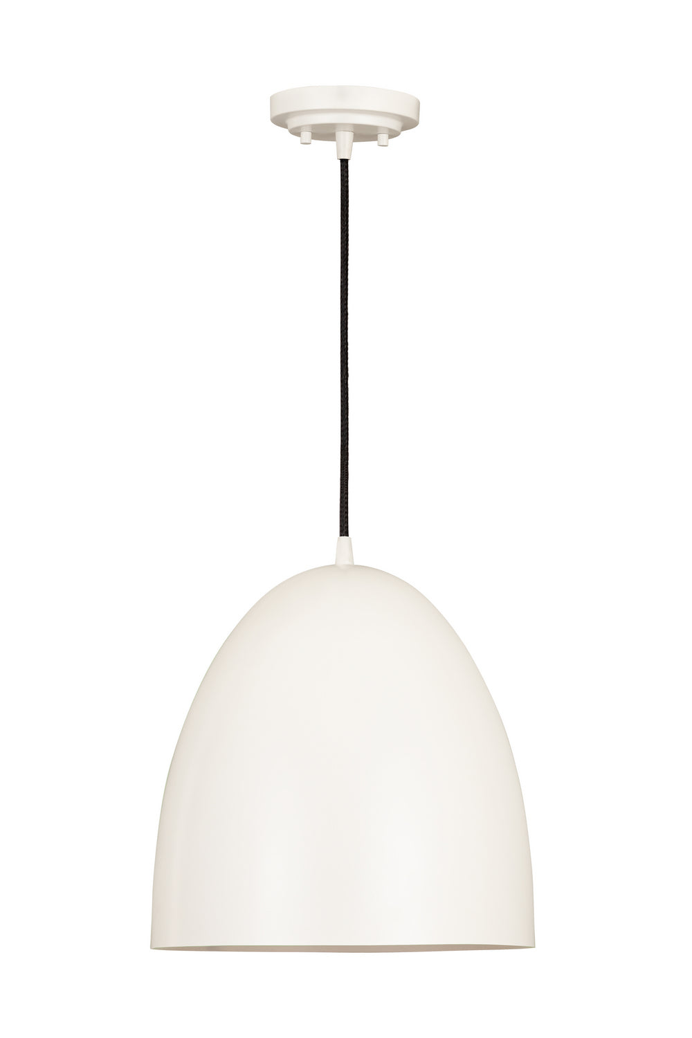Suspension dôme Z-Studio Blanc satiné, 12" – Z-Lite