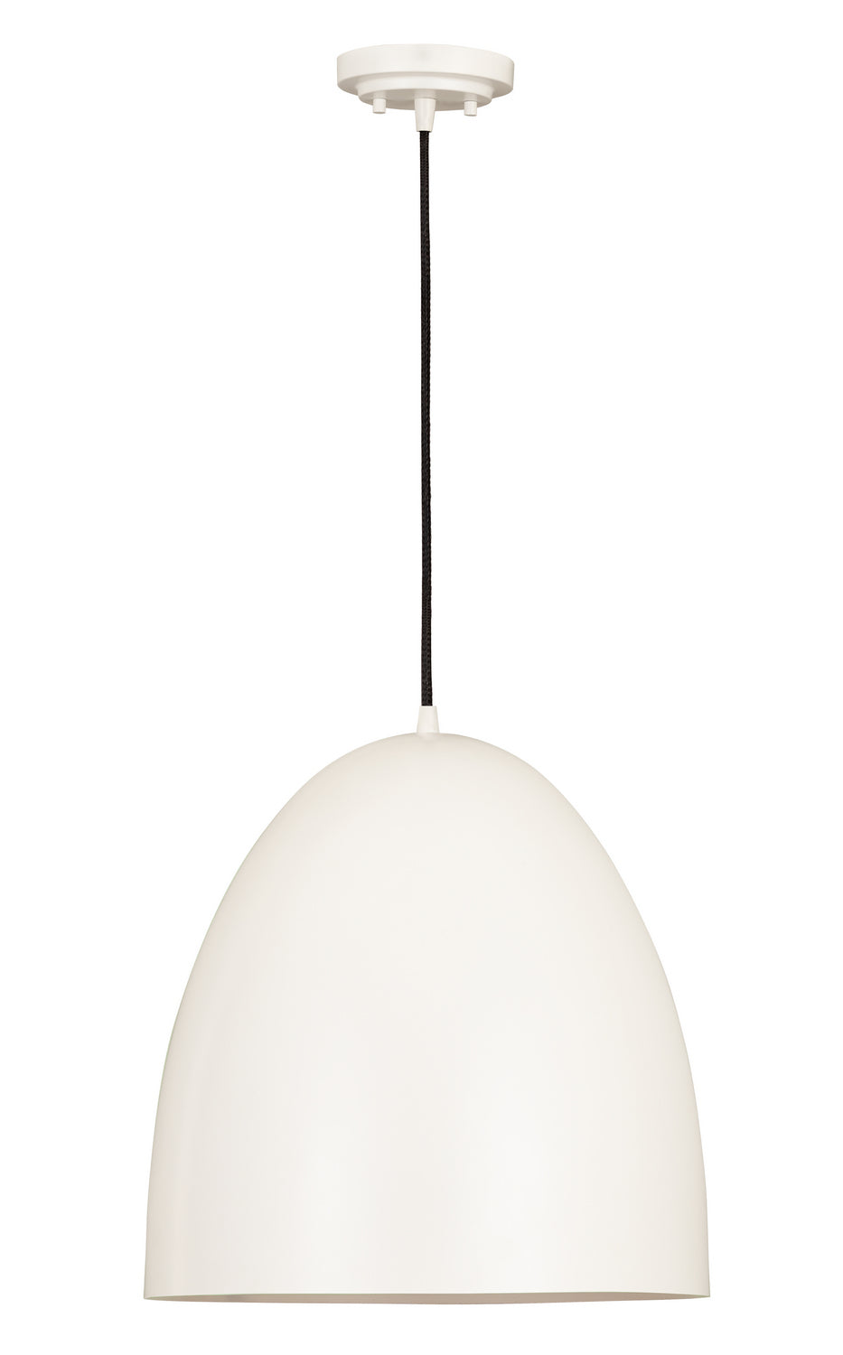 Suspension dôme Z-Studio Blanc satiné, 19" – Z-Lite