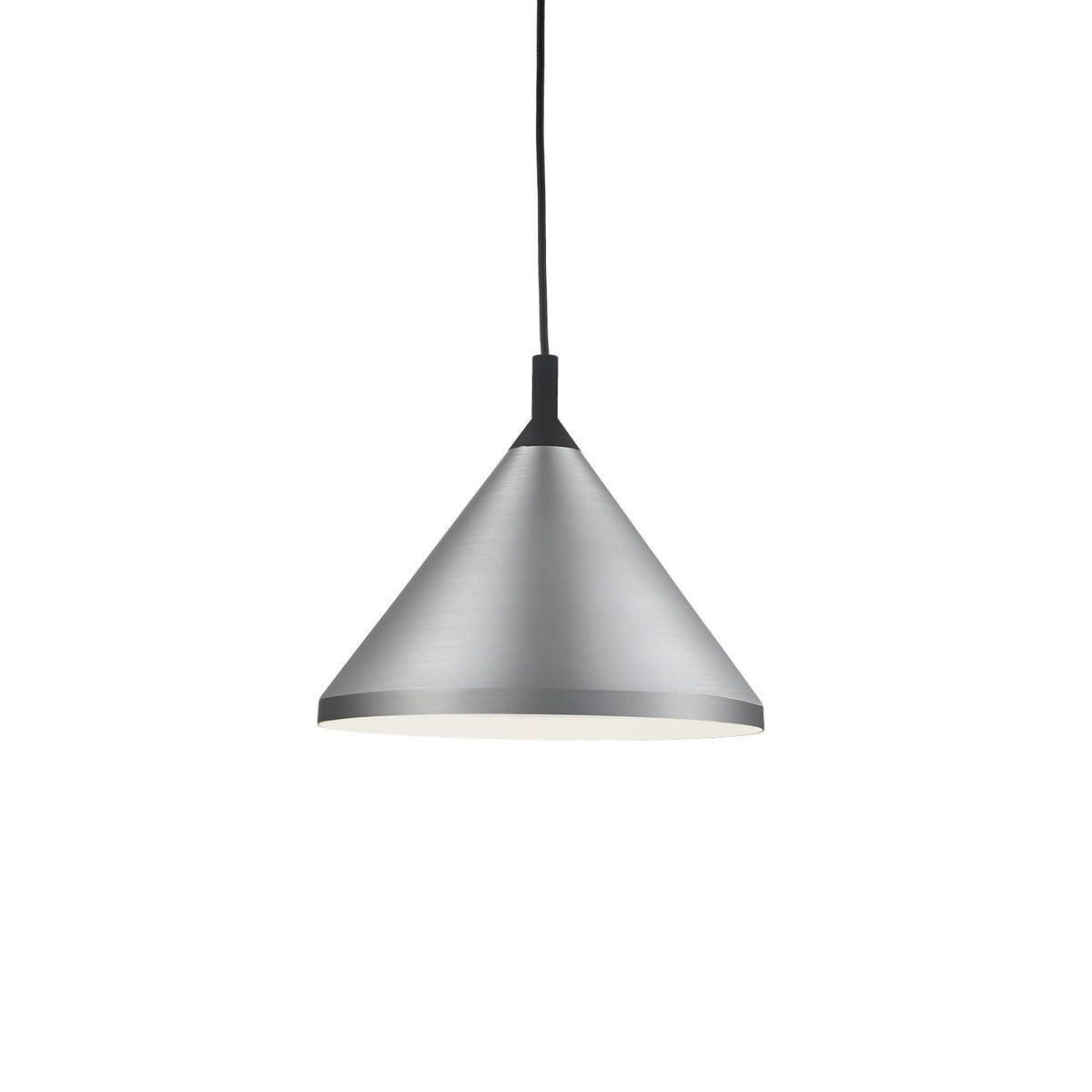 Suspension Dorothy Nickel brossé / Noir, 14" – Kuzco Lighting