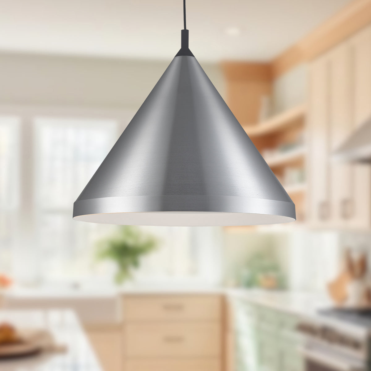 Suspension Dorothy Nickel brossé / Noir, 24" – vue 2
