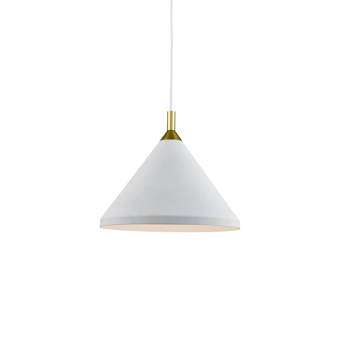 Suspension Dorothy - Blanc avec des détails d'or 14" by Kuzco Lighting | Luminaires & cie