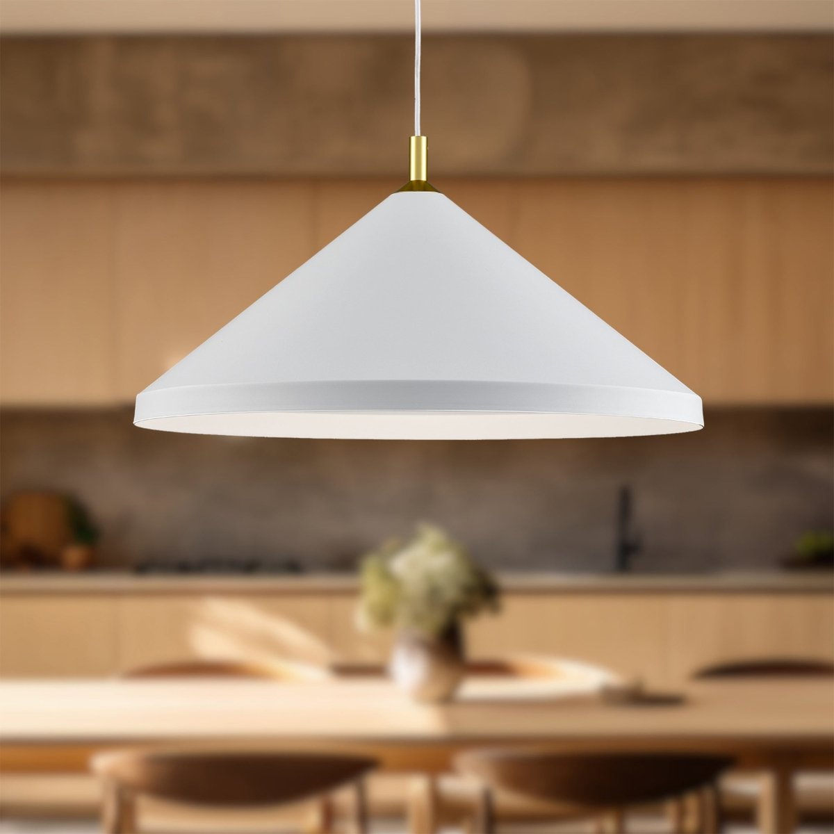 Suspension Dorothy - Blanc avec des détails d'or 26" by Kuzco Lighting | Luminaires & cie