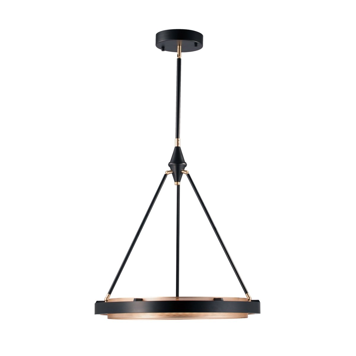 Suspension Duo - Noir classique / Or brillant 23 5/8" by Alora Lighting | Luminaires & cie