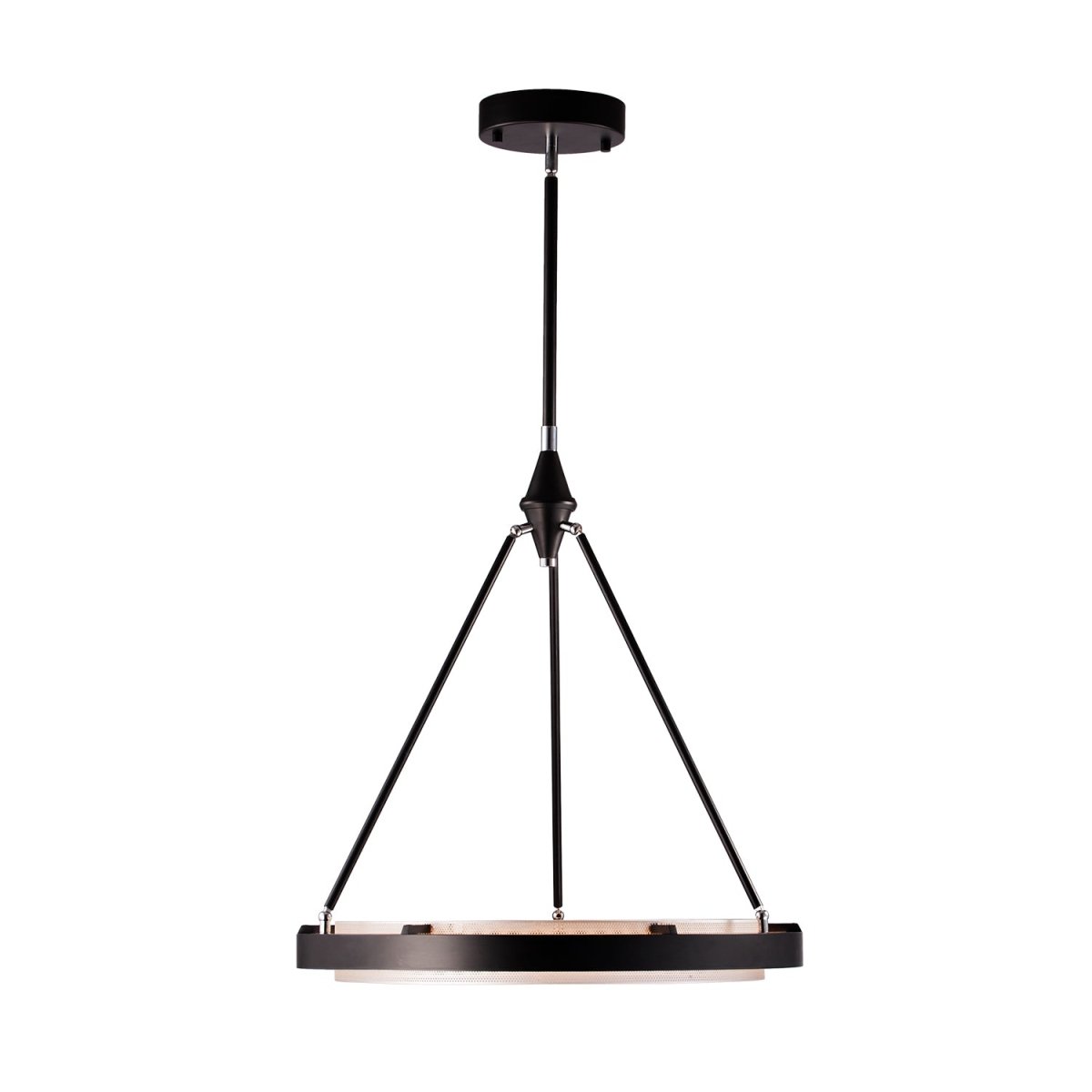 Suspension Duo - Noir classique / Argenté brillant 23 5/8" by Alora Lighting | Luminaires & cie