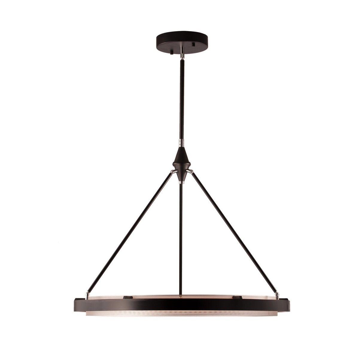 Suspension Duo - Noir classique / Argenté brillant 31 1/4" by Alora Lighting | Luminaires & cie